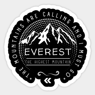 Mount Everest with Life Quotes Sticker